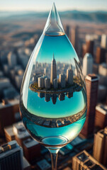 glass in the city