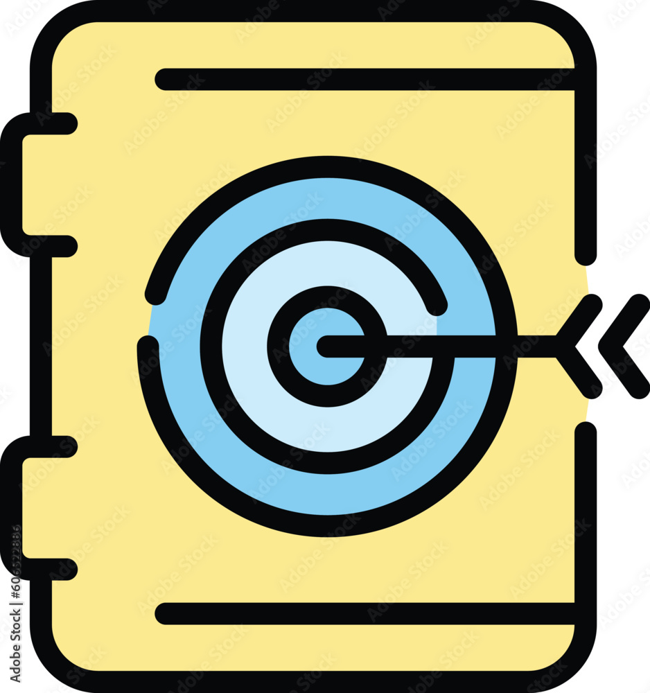 Poster education target icon. outline education target vector icon for web design isolated on white backgro