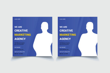 we are creative marketing agency social media post design  - obrazy, fototapety, plakaty
