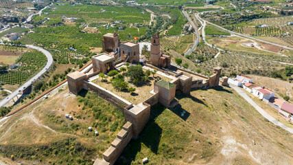 vista del El Castillo árabe de Álora en la provincia de Málaga, España