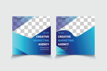 we are creative marketing agency social media post design  - obrazy, fototapety, plakaty