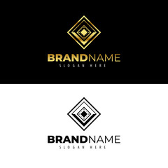 Abstract golden logo template design vector illustration