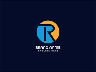 r modern letter logo