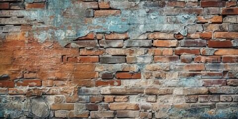 AI Generated. AI Generative. Vintage old brick wall texture. Graphic Art