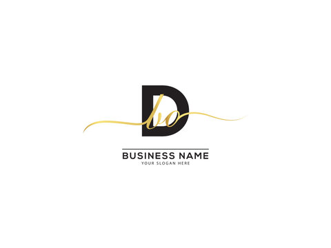 Calligraphy Dbo Signature Letter Design For Luxury Shop