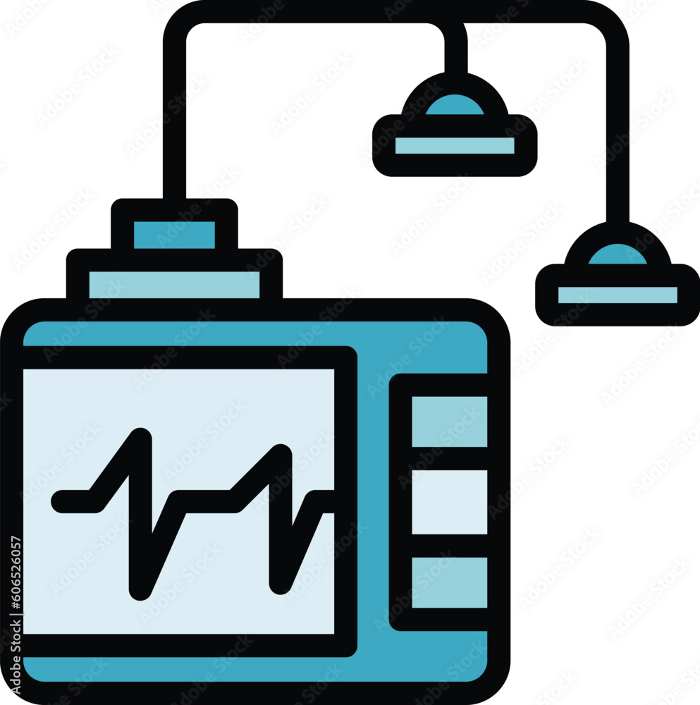 Poster defibrillator equipment icon. outline defibrillator equipment vector icon for web design isolated on
