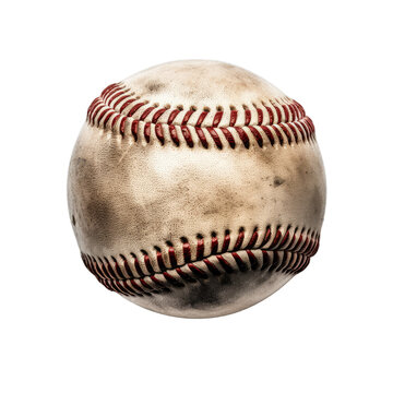 A baseball on a transparent background, Generative AI