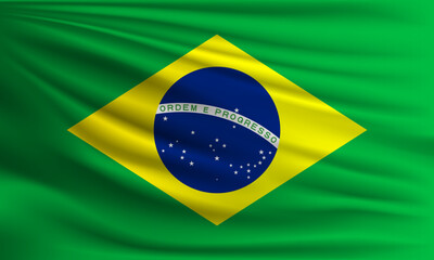 Vector flag of Brazil