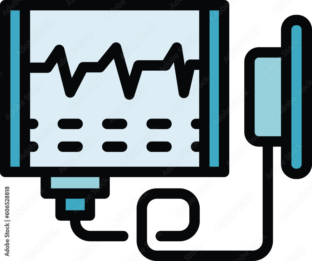 Poster healthcare defibrillator icon. outline healthcare defibrillator vector icon for web design isolated 