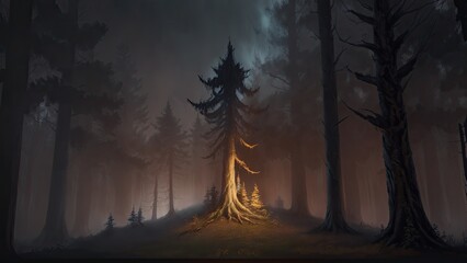 spooky halloween night