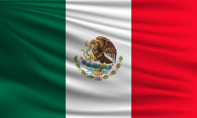 Vector flag of Mexico