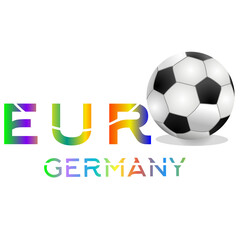 euro germany text with ball