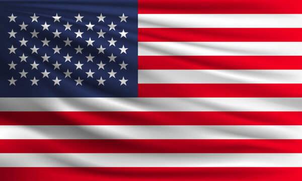 Vector flag of USA