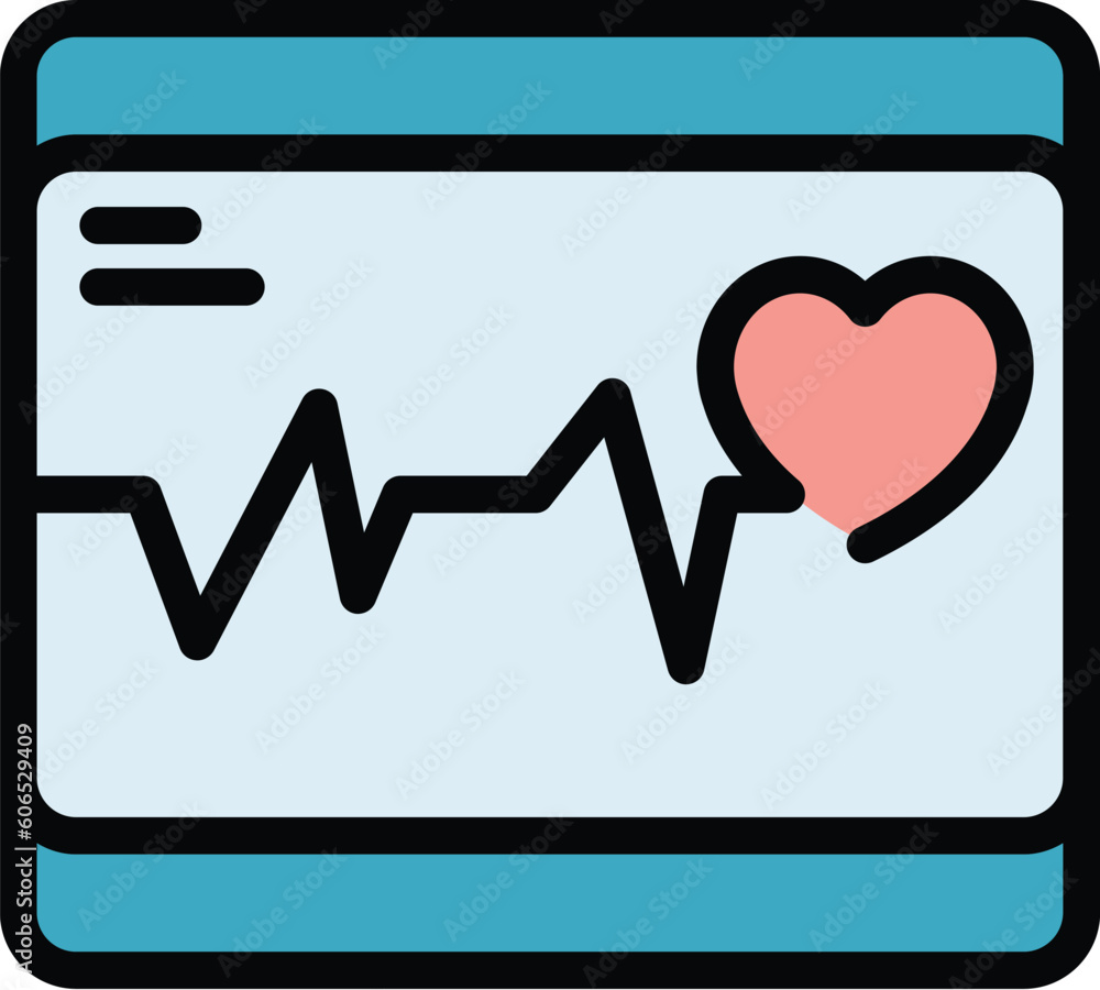 Poster screen defibrillator icon. outline screen defibrillator vector icon for web design isolated on white