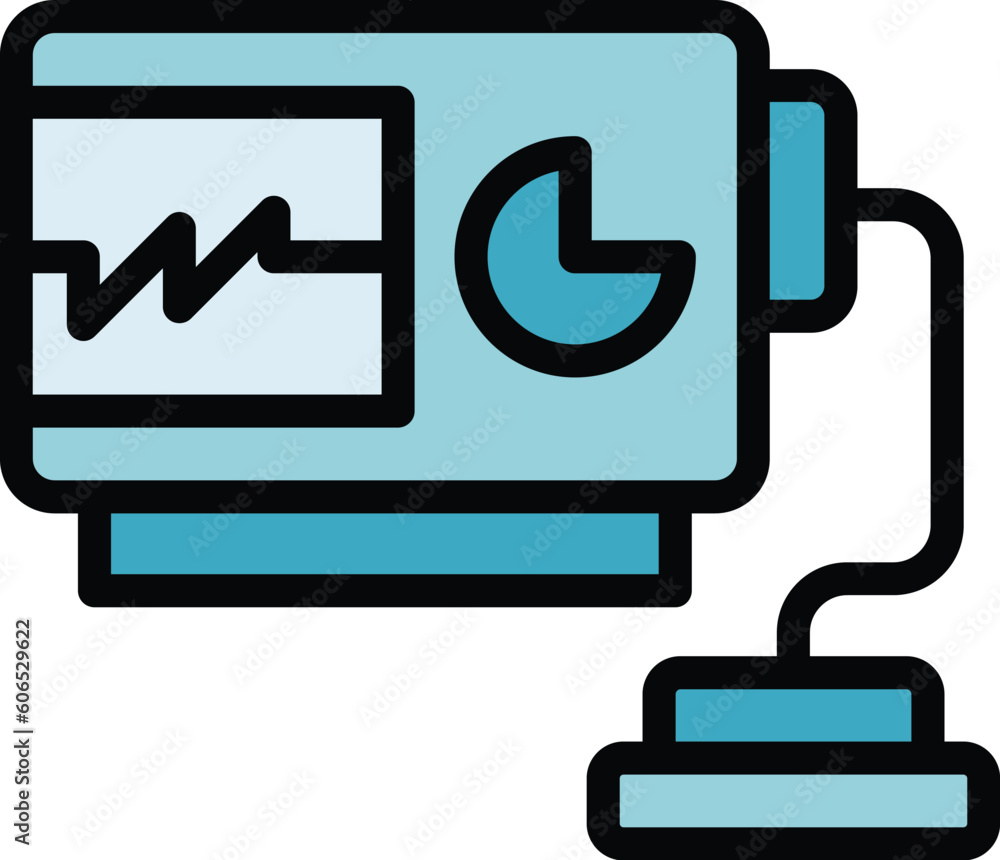 Poster surgery defibrillator icon. outline surgery defibrillator vector icon for web design isolated on whi
