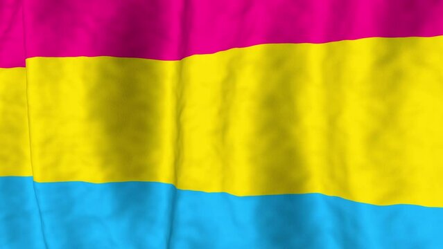 Pansexual pride flag at angle looping animated background