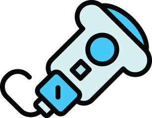 Body ultrasound icon. Outline Body ultrasound vector icon for web design isolated on white background color flat