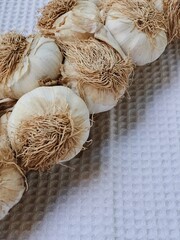 garlic on a table