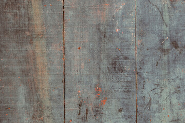 Detail of blue painted old wooden planks texture, grunge background