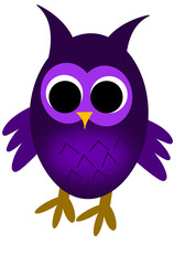 Owl - Purple Owl Illustration -  Owl PNG