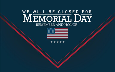 Memorial day background for your design