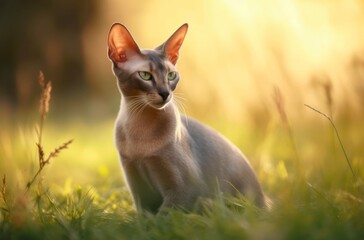 Fototapeta premium Cute Oriental cat. Generative AI.