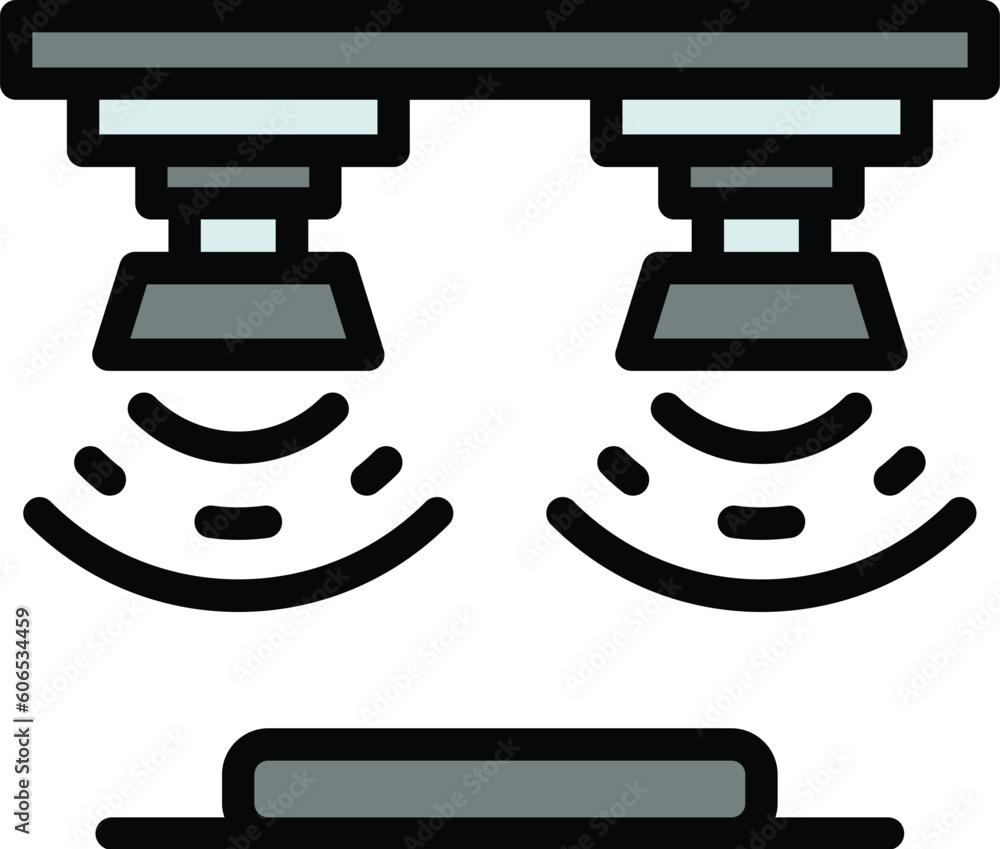 Poster bioprinting equipment icon. outline bioprinting equipment vector icon for web design isolated on whi