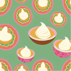 cute simple phirni pattern, cartoon, minimal, decorate blankets, carpets, for kids, theme print design

