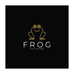 frog logo simple vector design template