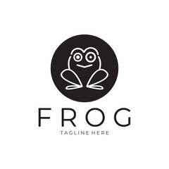 frog logo simple vector design template