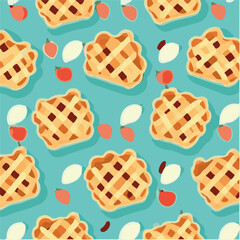 cute simple apple pie pattern, cartoon, minimal, decorate blankets, carpets, for kids, theme print design
