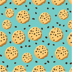 cute simple oatmeal cookie pattern, cartoon, minimal, decorate blankets, carpets, for kids, theme print design
