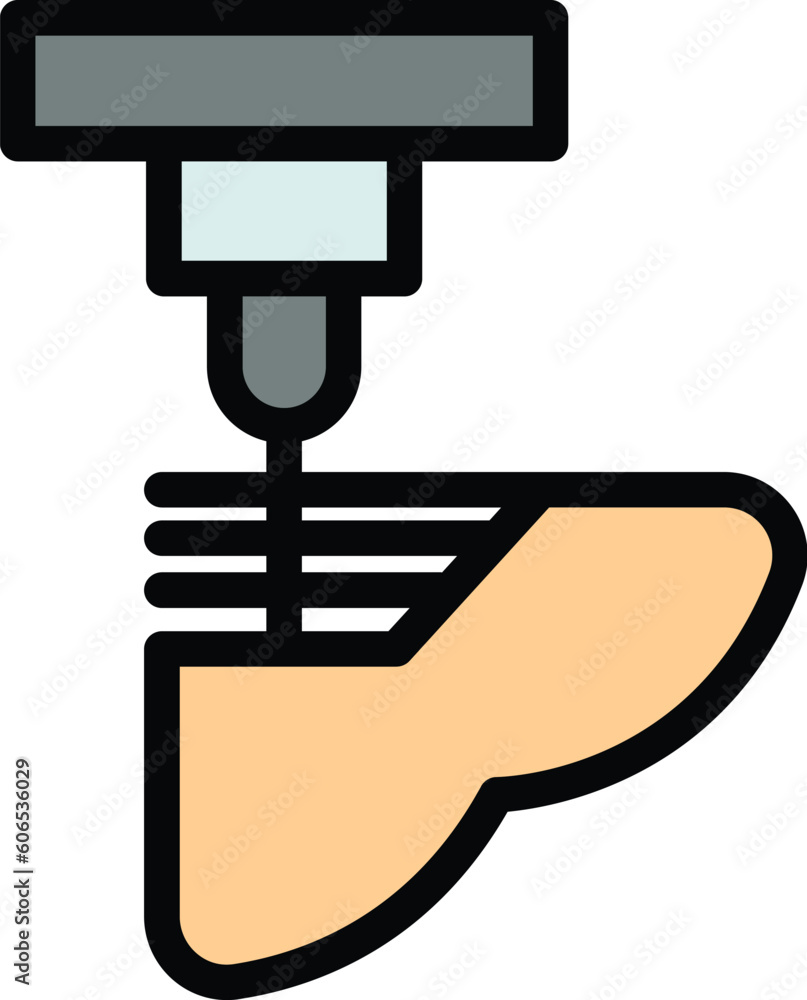 Poster modeling bioprinting icon. outline modeling bioprinting vector icon for web design isolated on white
