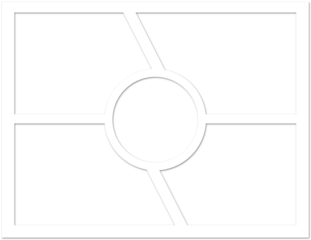 isolated photo collage frame on transparent background