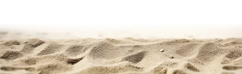 Foto op Plexiglas close-up of sand on the beach on a transparent background. generative AI. © Ornavi