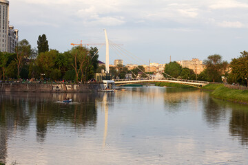 Obraz premium The Lopan River near Strelka Square