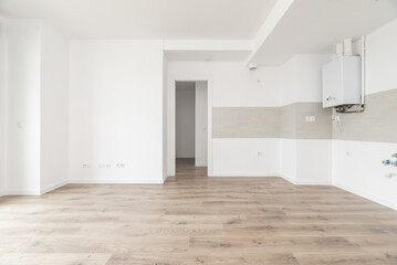 Fototapeta na wymiar An empty room of a new apartment