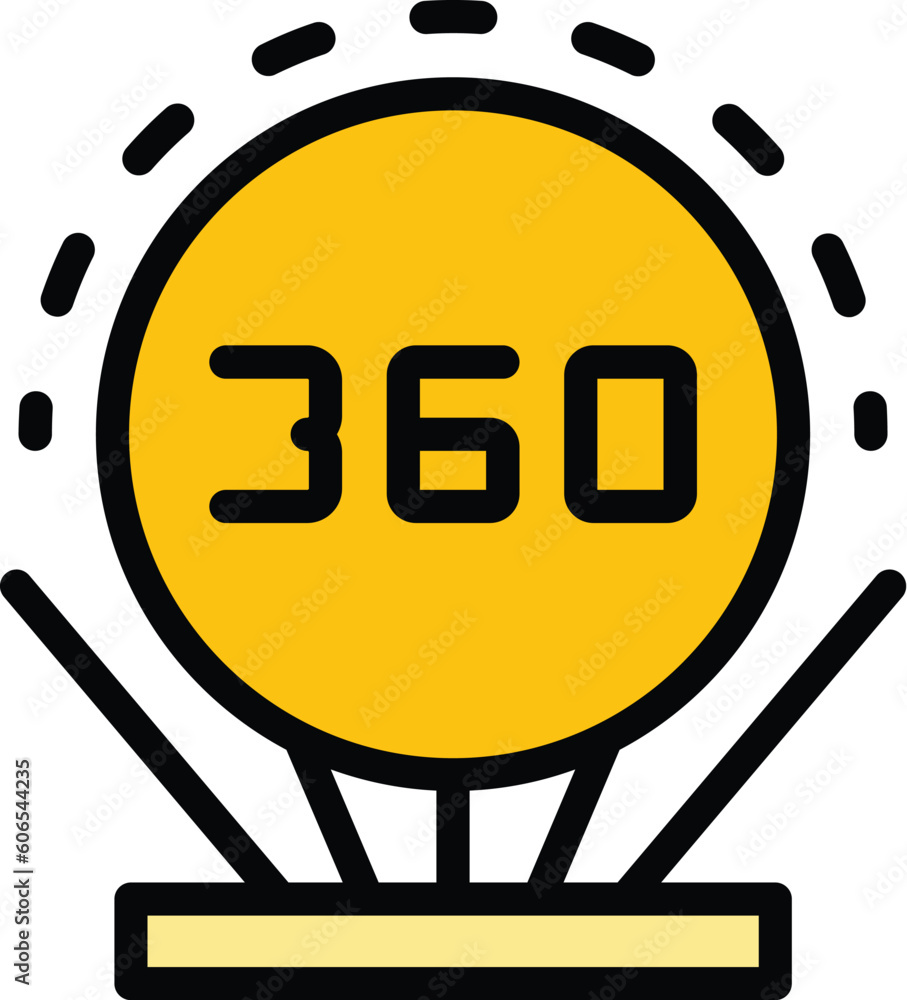 Poster ar icon. outline ar vector icon for web design isolated on white background color flat