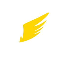 wings golden angel vector