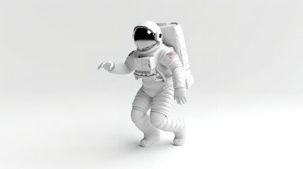 Astronaut realistic space travelers professional costume cosmos exploring universe in rocket decent vector astronaut. - obrazy, fototapety, plakaty