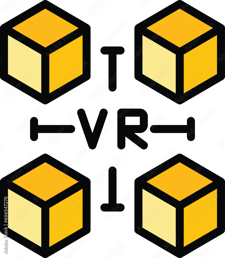 Poster future virtual reality icon. outline future virtual reality vector icon for web design isolated on w