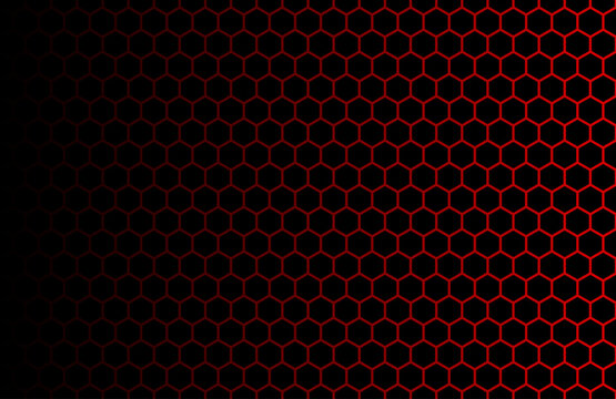 Red honeycomb seamless pattern