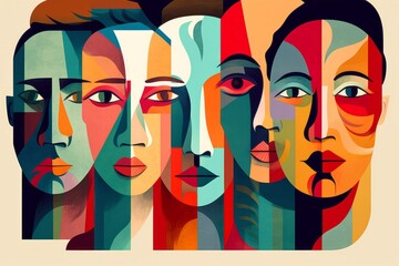 Exploring the Diversity of Personalities through Abstract Art, Generative AI.