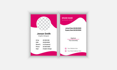 creative Id card design template - vector | Office Employee Id card for your company