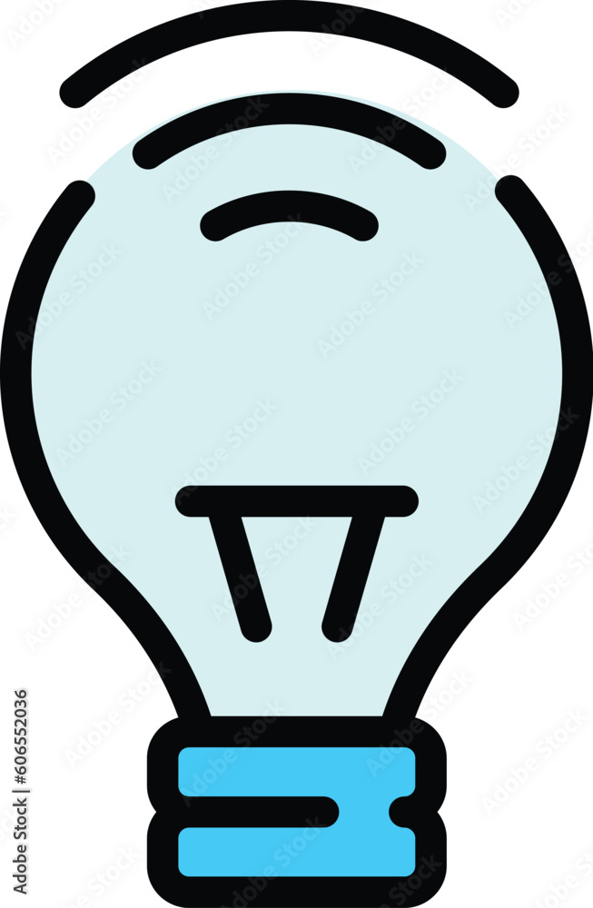 Poster bulb sensor icon. outline bulb sensor vector icon for web design isolated on white background color 