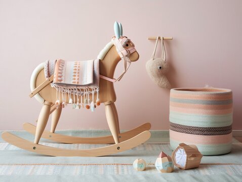 Nostalgic Delight: Beautifully Handcrafted Vintage-Inspired Wooden Rocking Horse