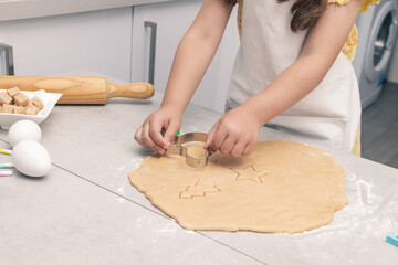 Edible Masterpieces: Little Baker Creating Artful Cookies with Cutters