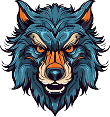 wolf head vector