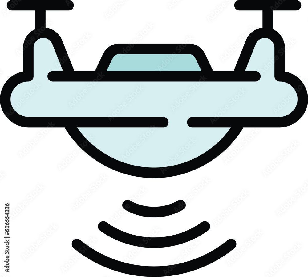 Poster drone remote control icon. outline drone remote control vector icon for web design isolated on white
