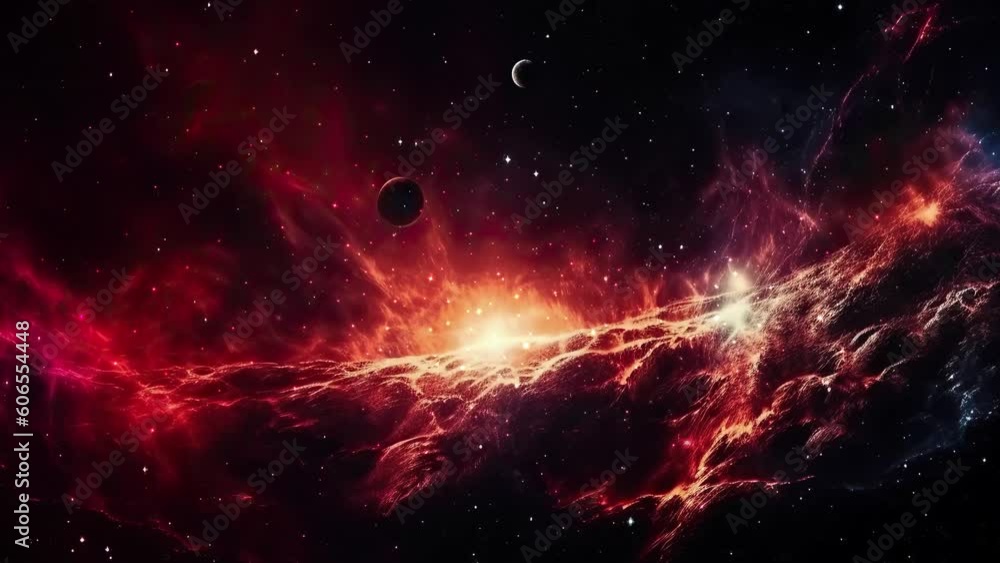 Wall mural galaxy and nebula. abstract space background. endless universe with stars and galaxies in outer spac